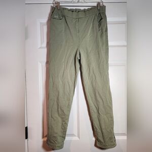Quacker Factory Dream Jeannes Stretchy Green Rhinestone Detail Pants M